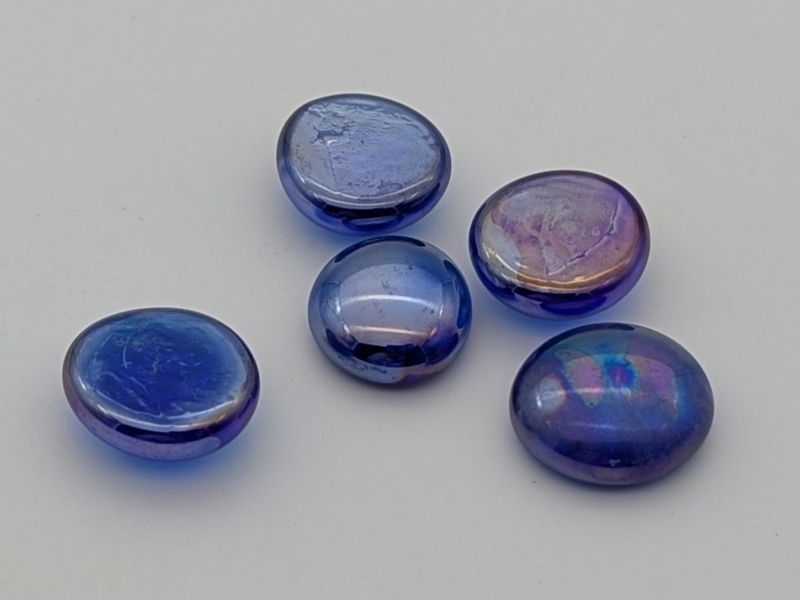 Glasnuggets blau-ir. 15-17 mm/1 kg